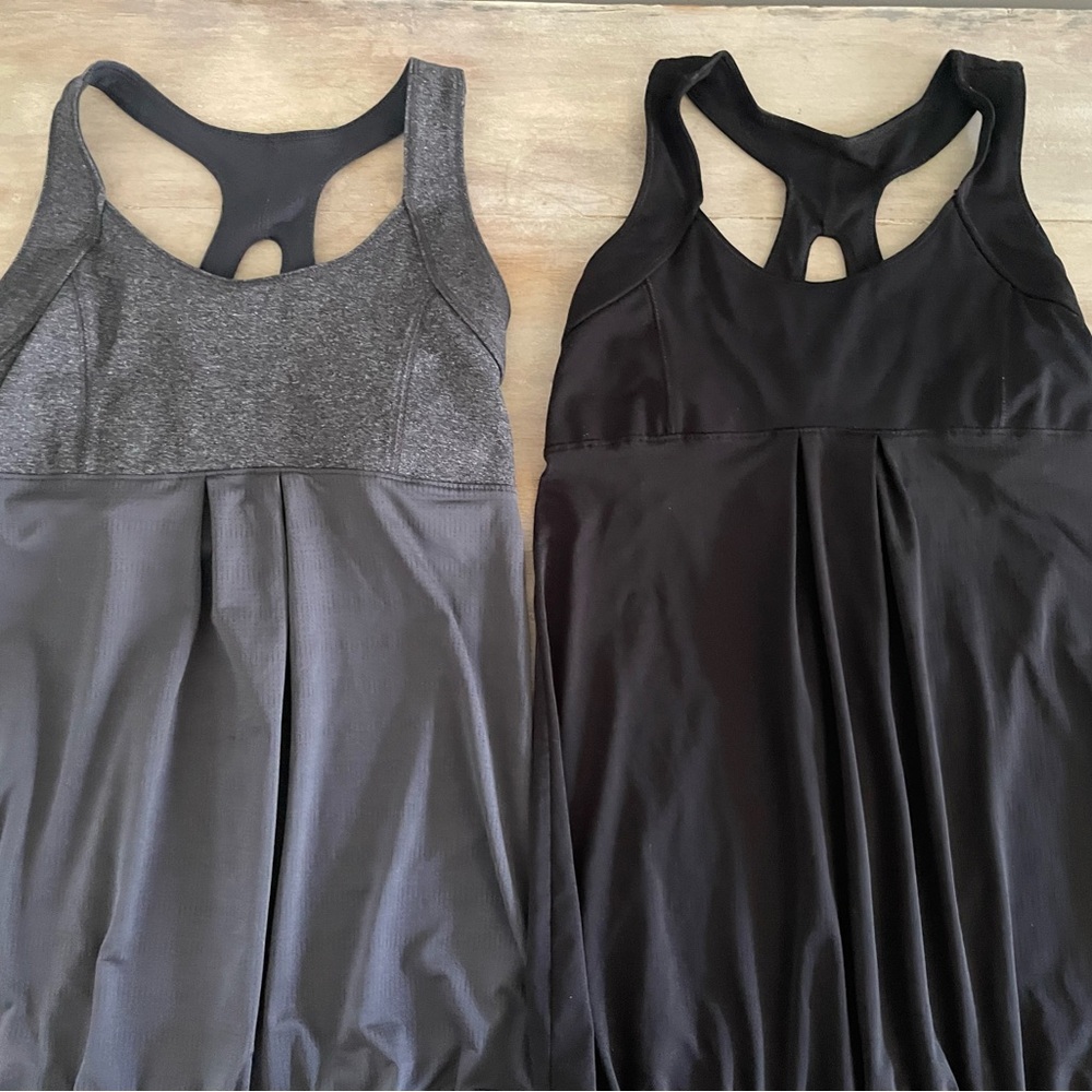 Old Navy ACTIVE Tank Top Duo - Charcoal Grey & Black